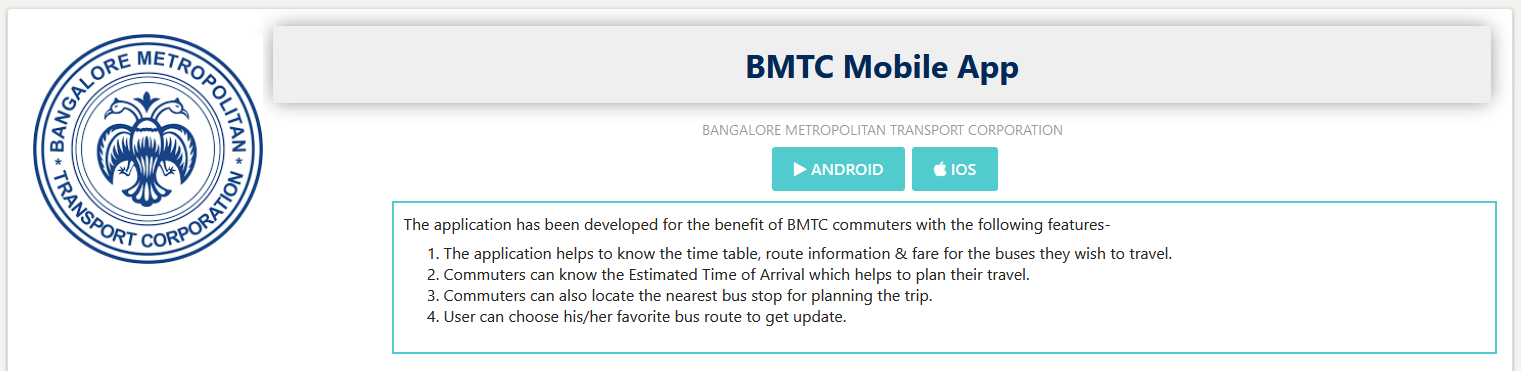 Namma BMTC Mobile App