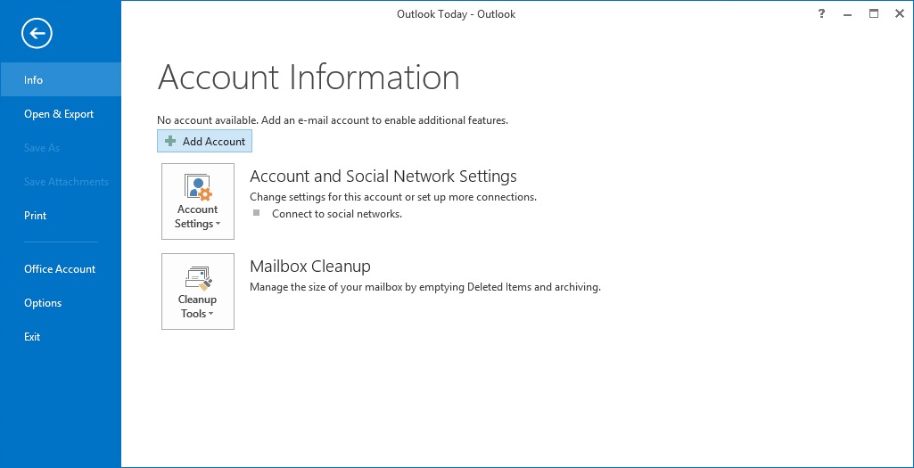 Gmail Offlilne Outlook File Tab