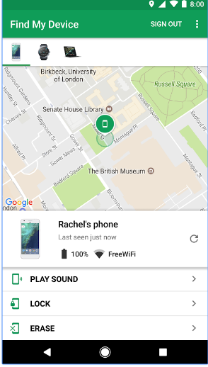 Find My Device app