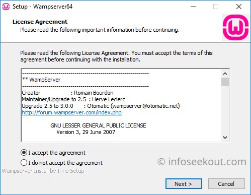 WampServer License Agreement